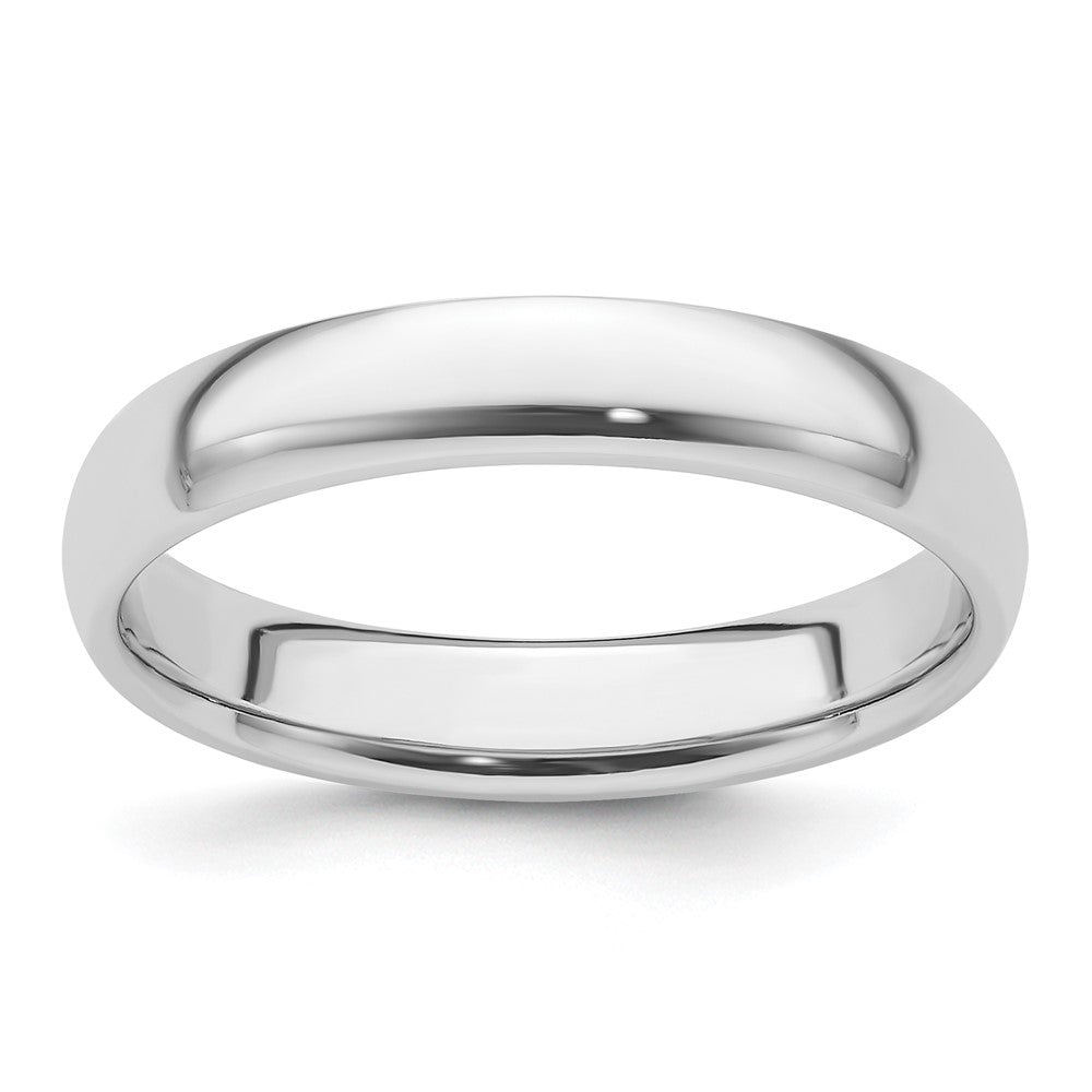 Platinum 4mm Half-Round Comfort Fit Lightweight Band