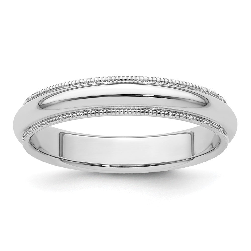 Platinum 4mm Comfort-Fit Milgrain Size 10 Wedding Band