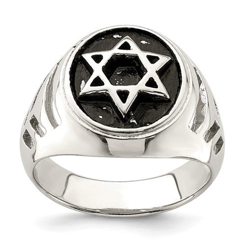 Sterling Silver 12x12mm Closed Back Signet Ring
