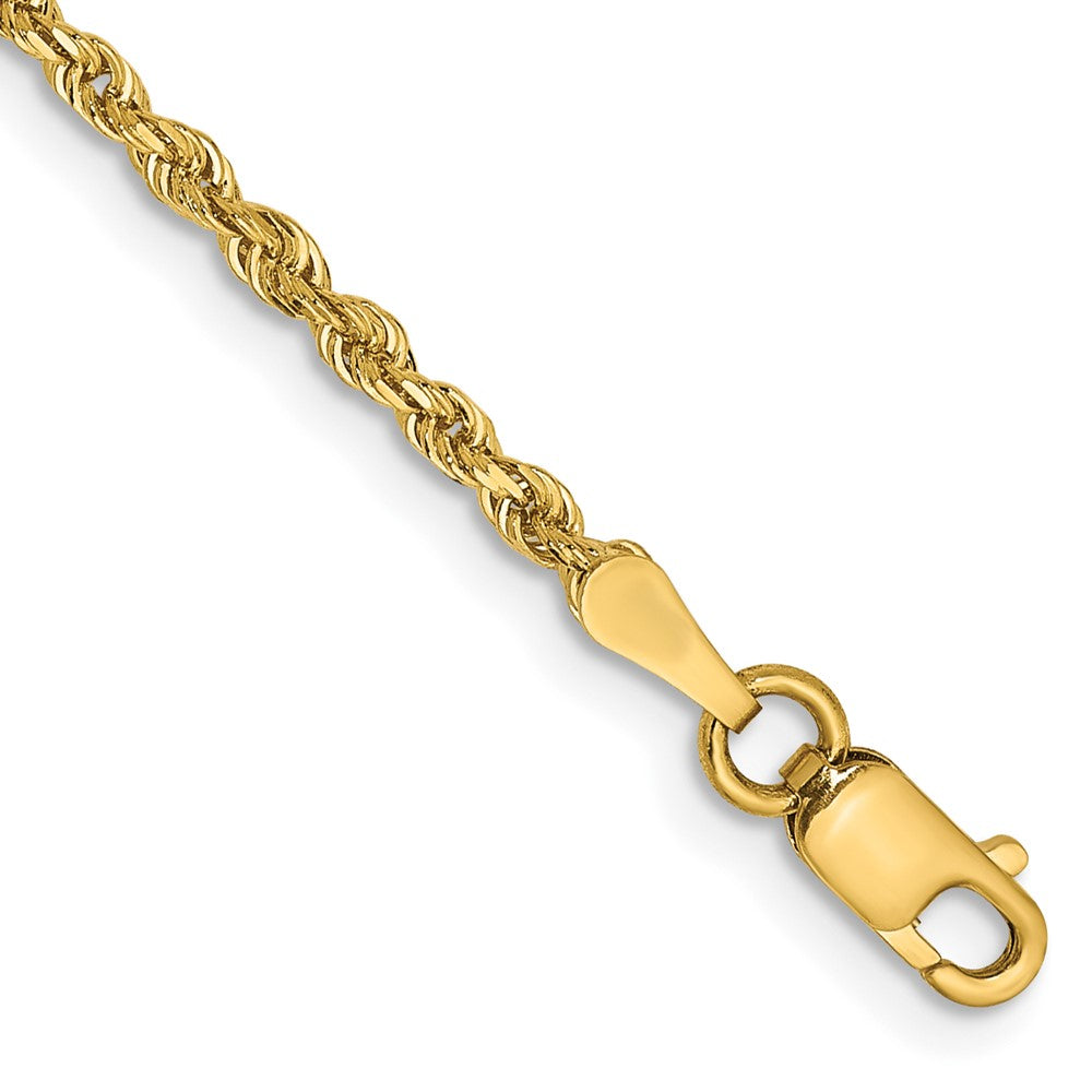 14k 2.0mm D/C Quadruple Rope Chain Anklet