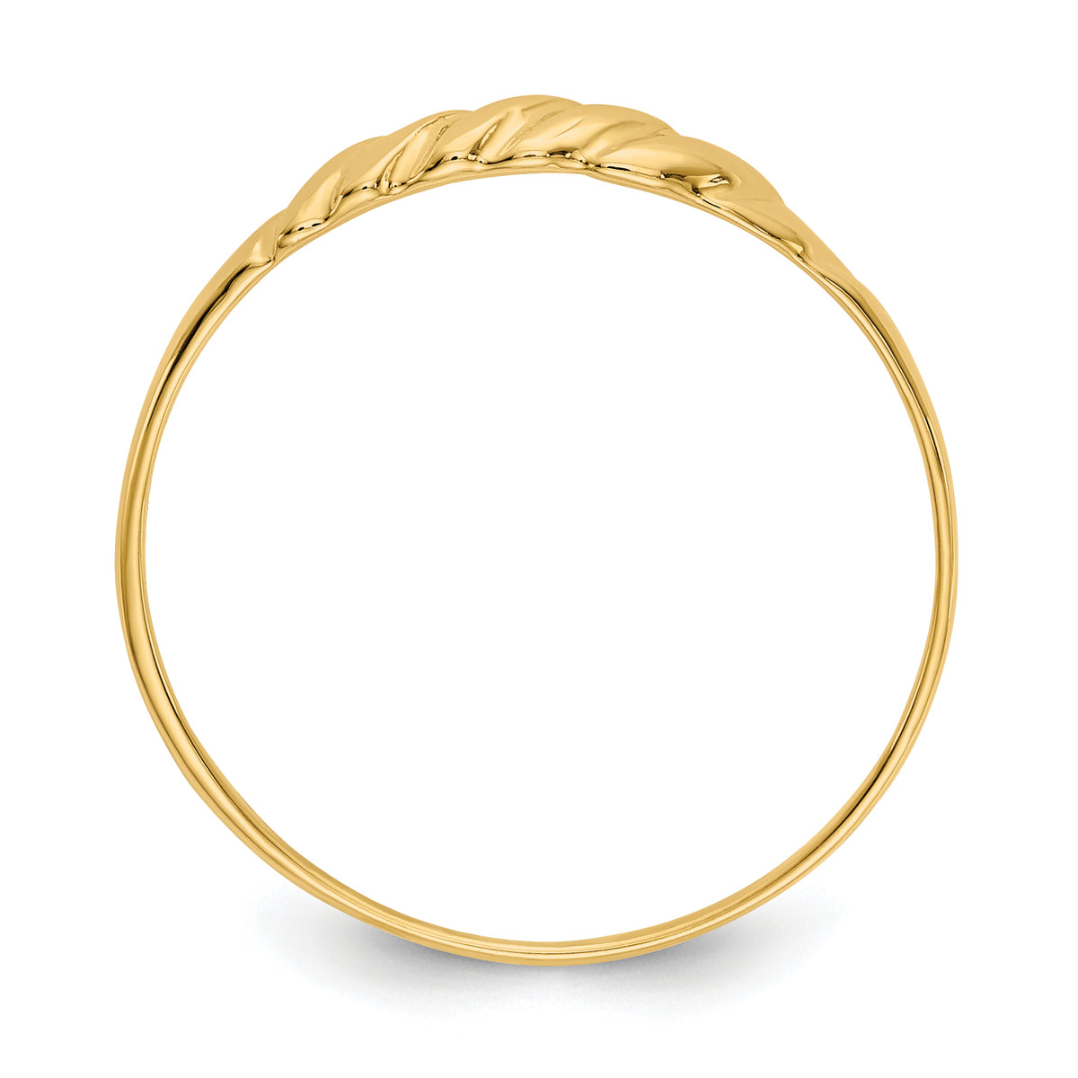 14K Ridged Dome Ring