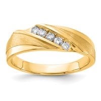 10K Lab Grown VS/SI FGH Dia Ring Rd: 5 -.153ct Dia:LG