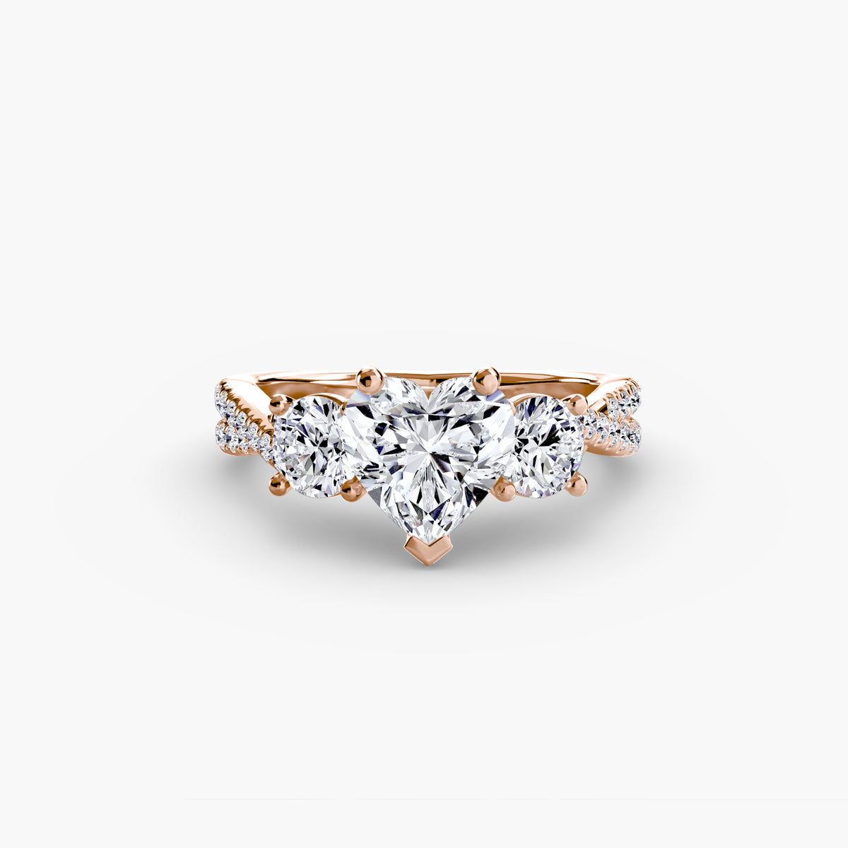 Ring Setting - 18K Rose Gold (Radiant)