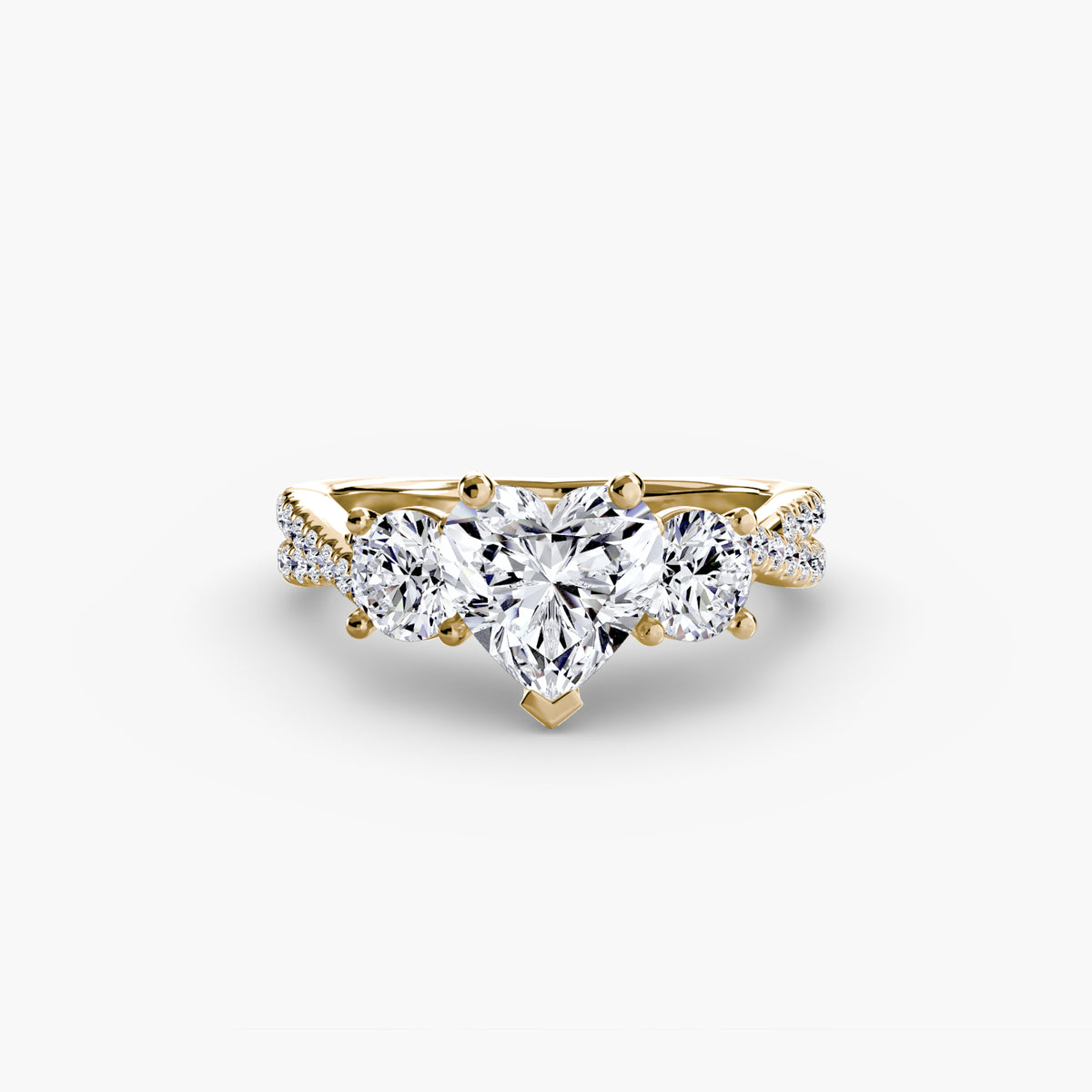 Ring Setting - 18K Yellow Gold (Radiant)