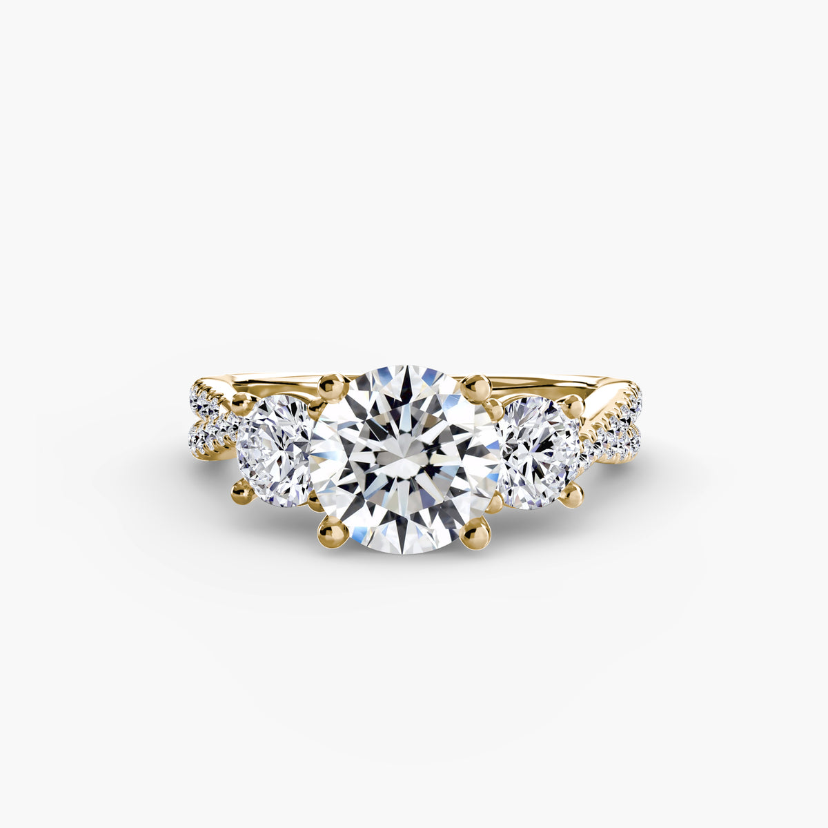 Ring Setting - 18K Yellow Gold (Princess)