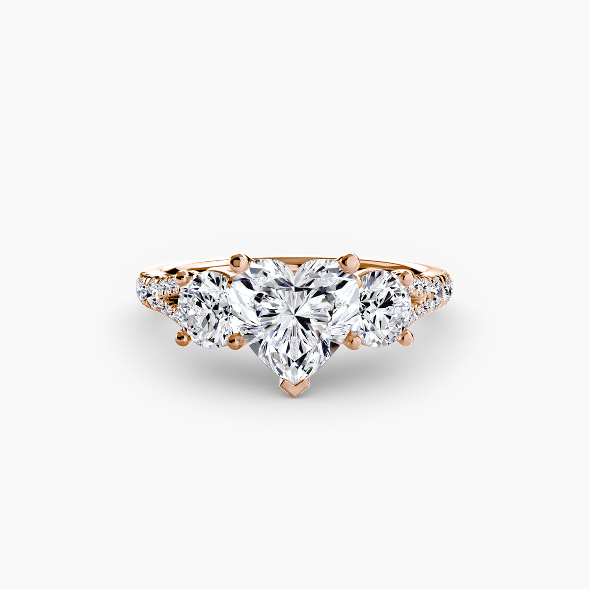Ring Setting - 18K Rose Gold (Radiant)