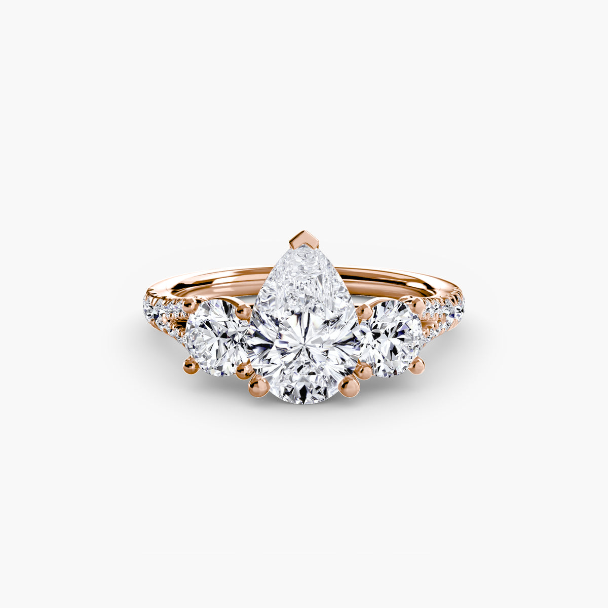 Ring Setting - 18K Rose Gold (Emerald)