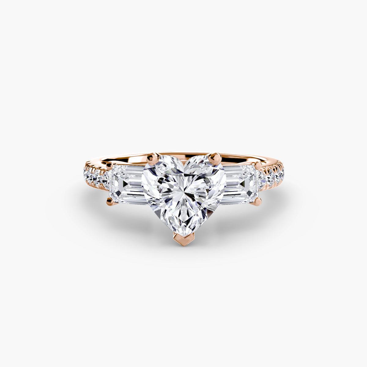 Ring Setting - 18K Rose Gold (Radiant)