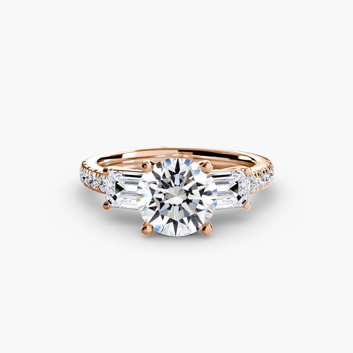 Ring Setting - 18K Rose Gold (Princess)