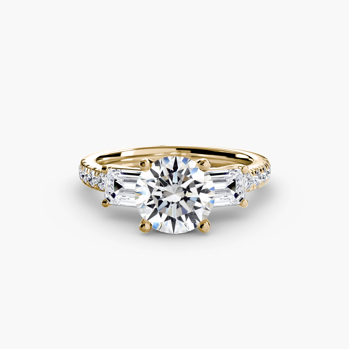 Ring Setting - 18K Yellow Gold (Princess)