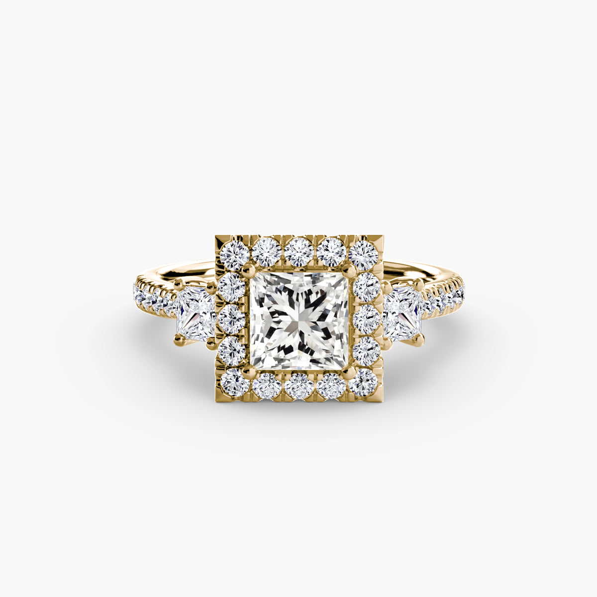 Ring Setting - 18K Yellow Gold (Cushion)
