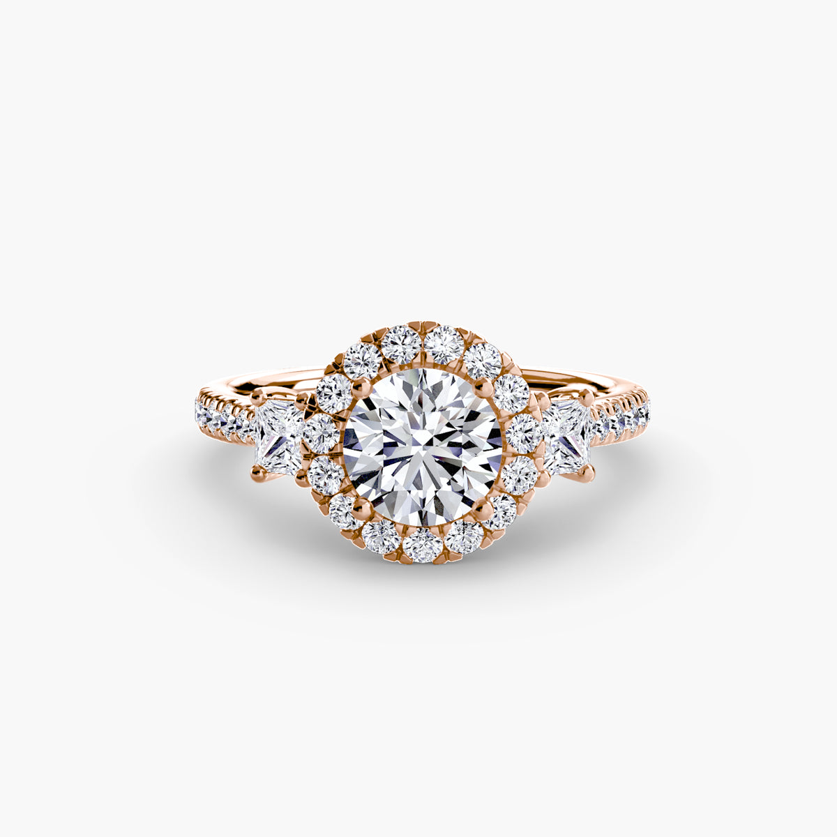 Ring Setting - 18K Rose Gold (Princess)