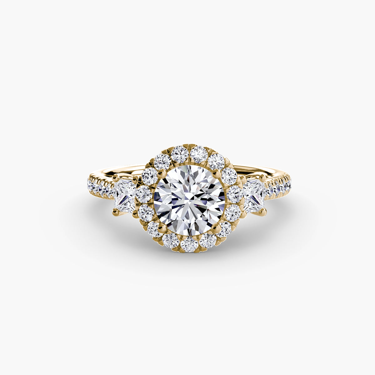 Ring Setting - 18K Yellow Gold (Princess)