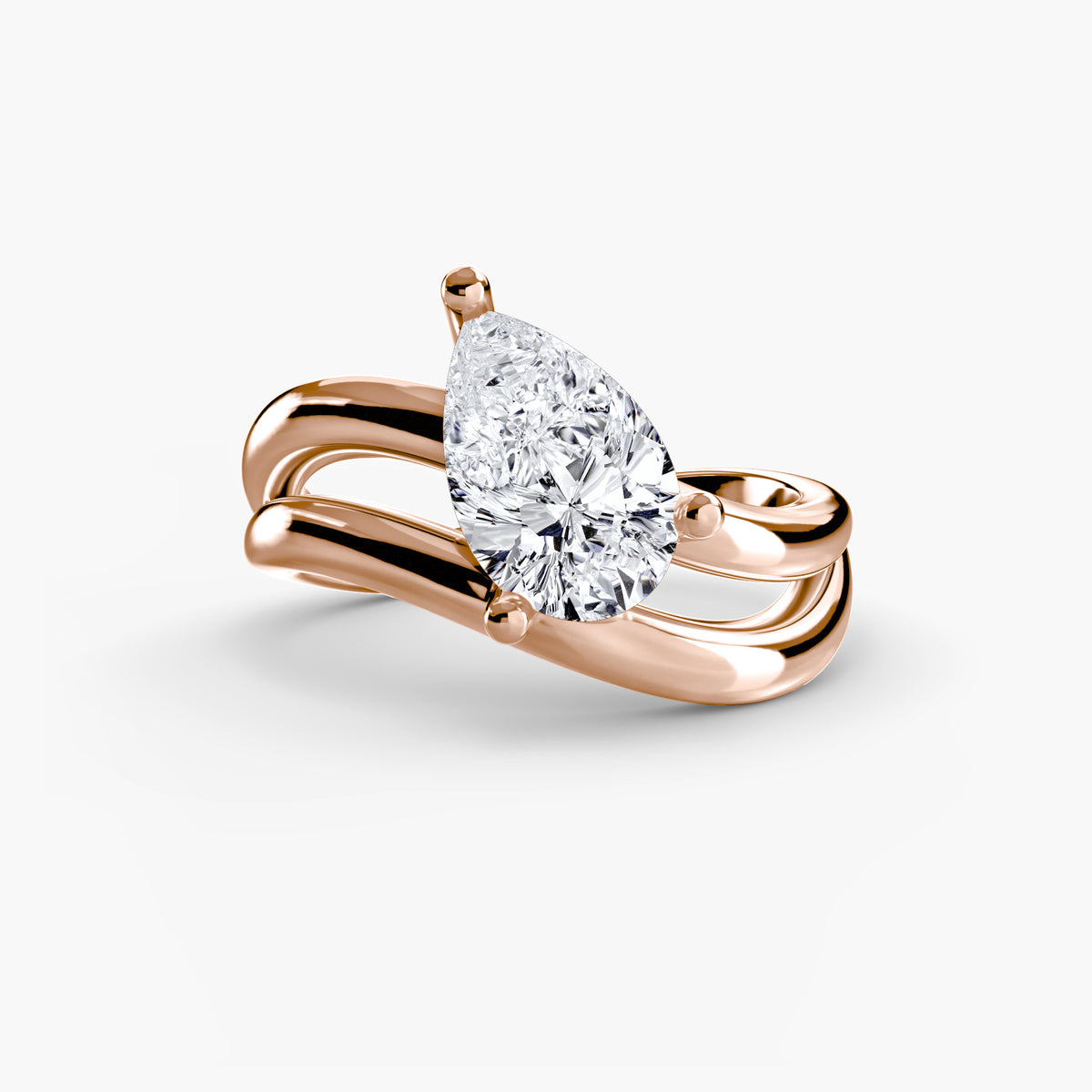 Ring Setting - 950 Platinum (Pear)