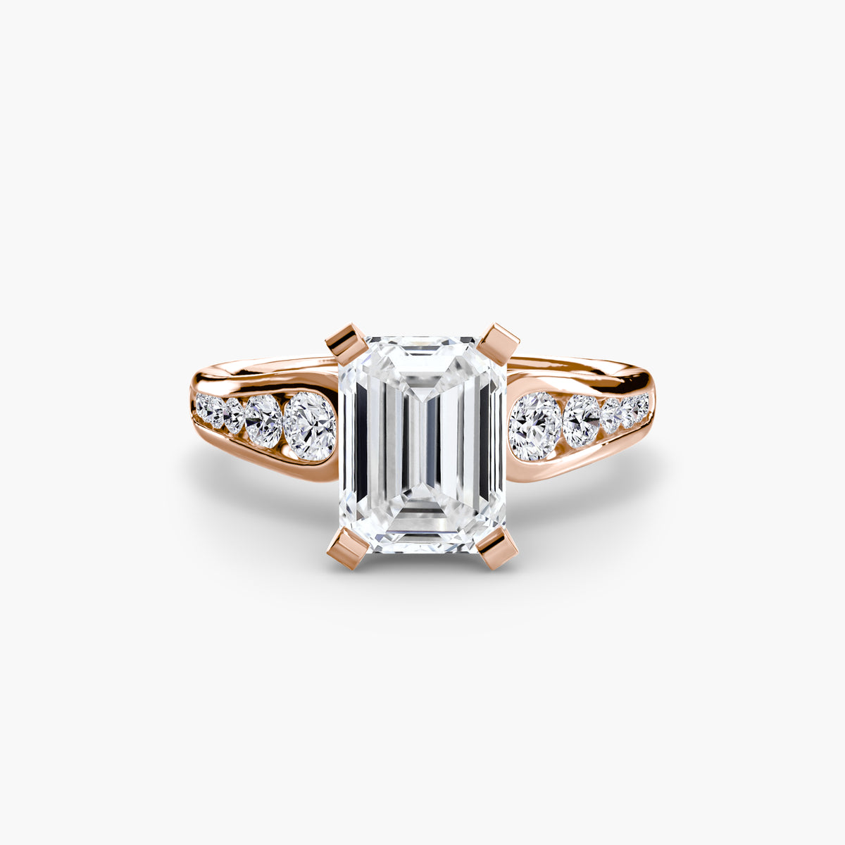 Ring Setting - 18K Rose Gold (Radiant)