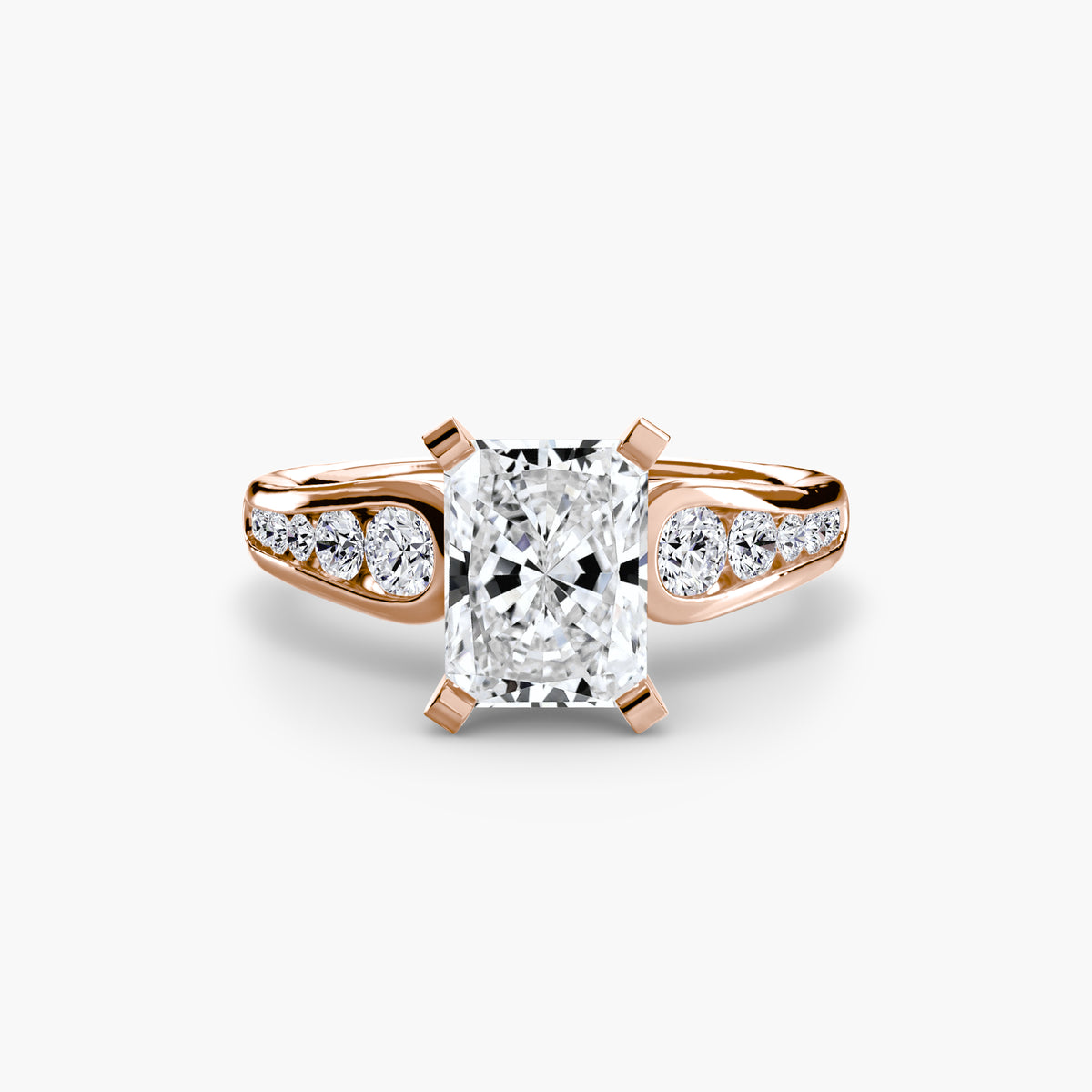 Ring Setting - 18K Rose Gold (Asscher)