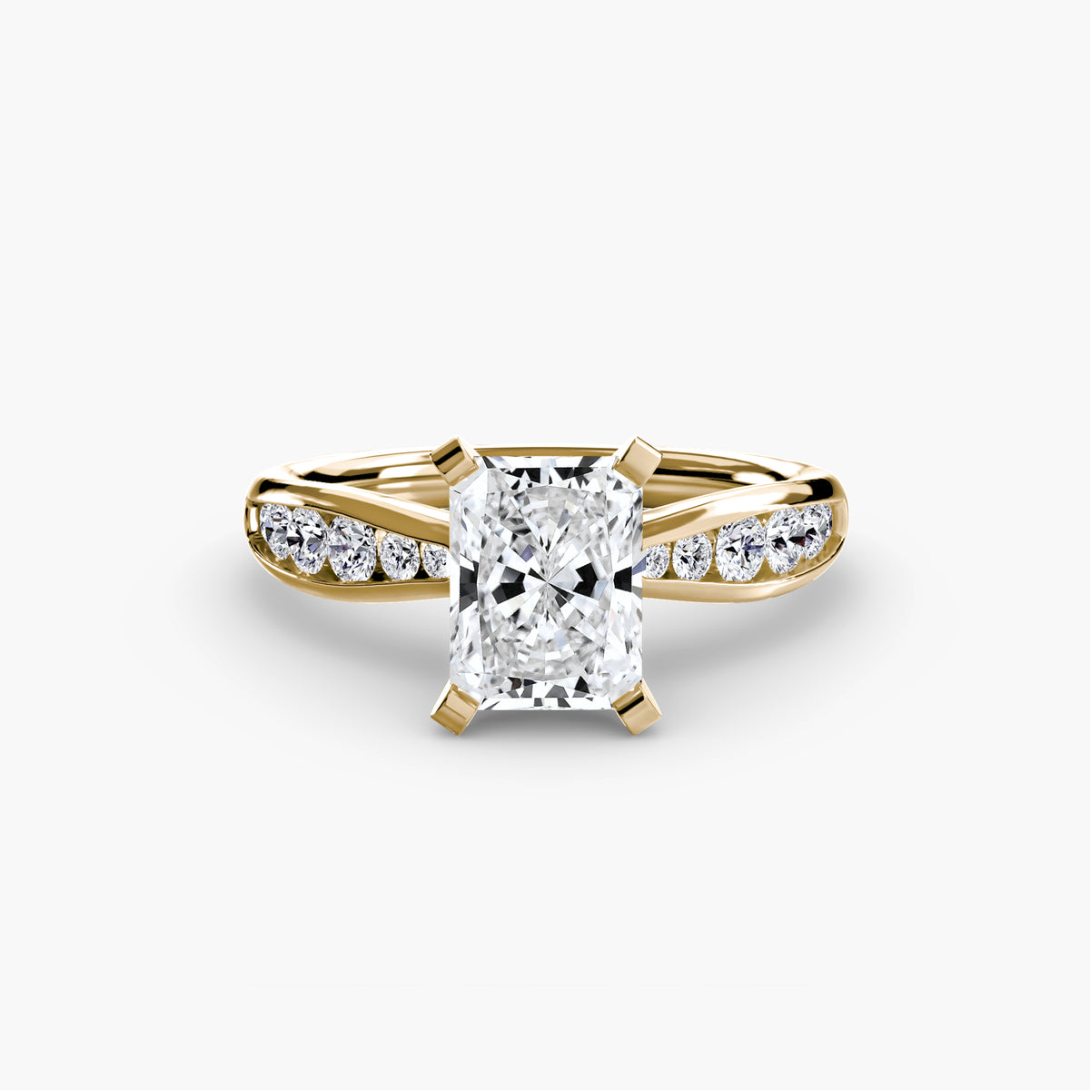 Ring Setting - 18K Yellow Gold (Asscher)
