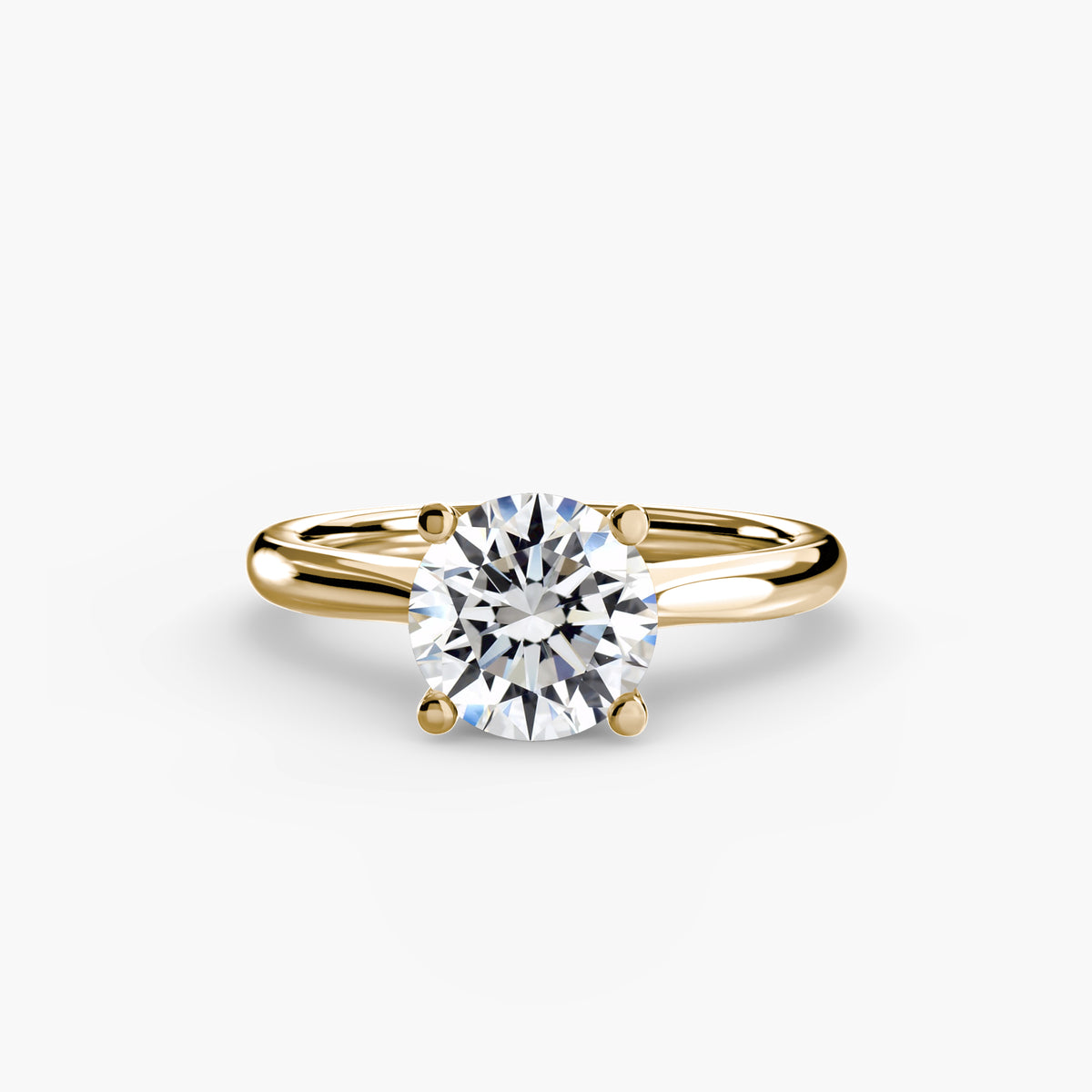 Ring Setting - 18K Rose Gold (Round)