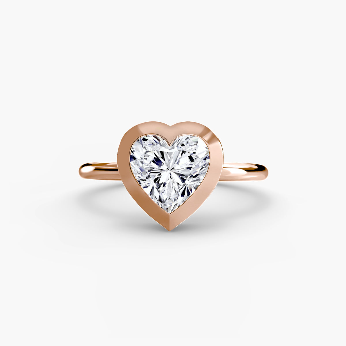 Ring Setting - 18K Rose Gold (Radiant)
