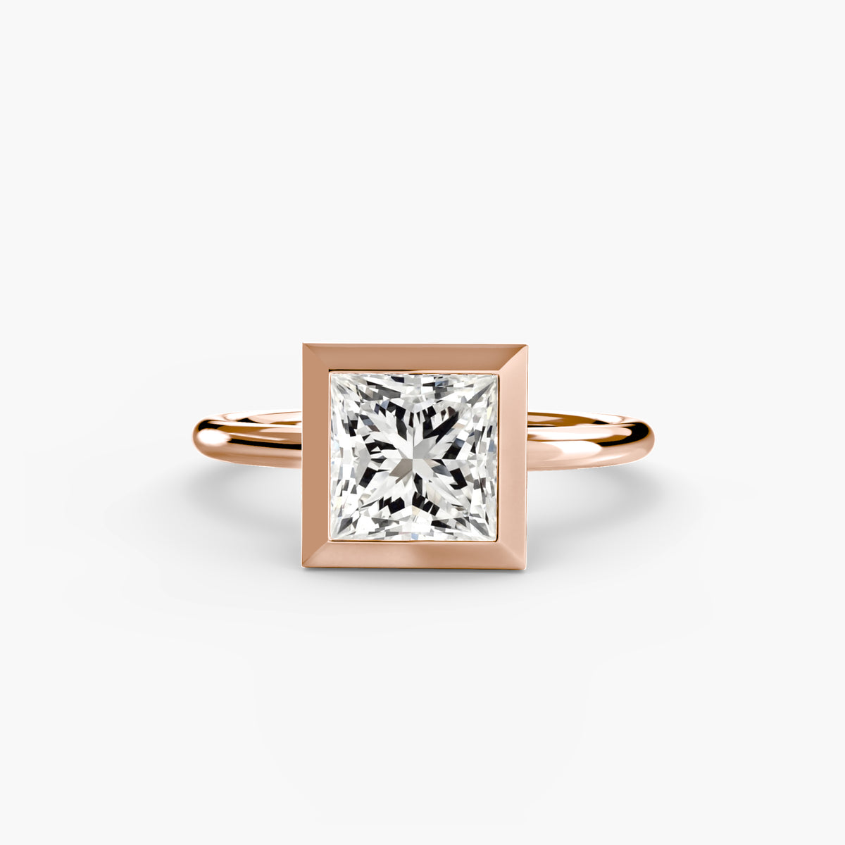 Ring Setting - 18K Rose Gold (Cushion)