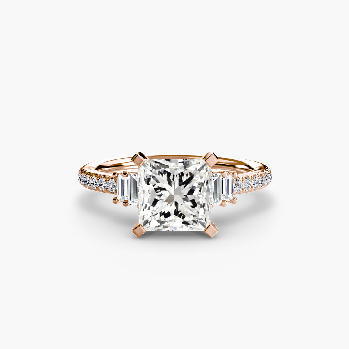 Ring Setting - 18K Rose Gold (Cushion)
