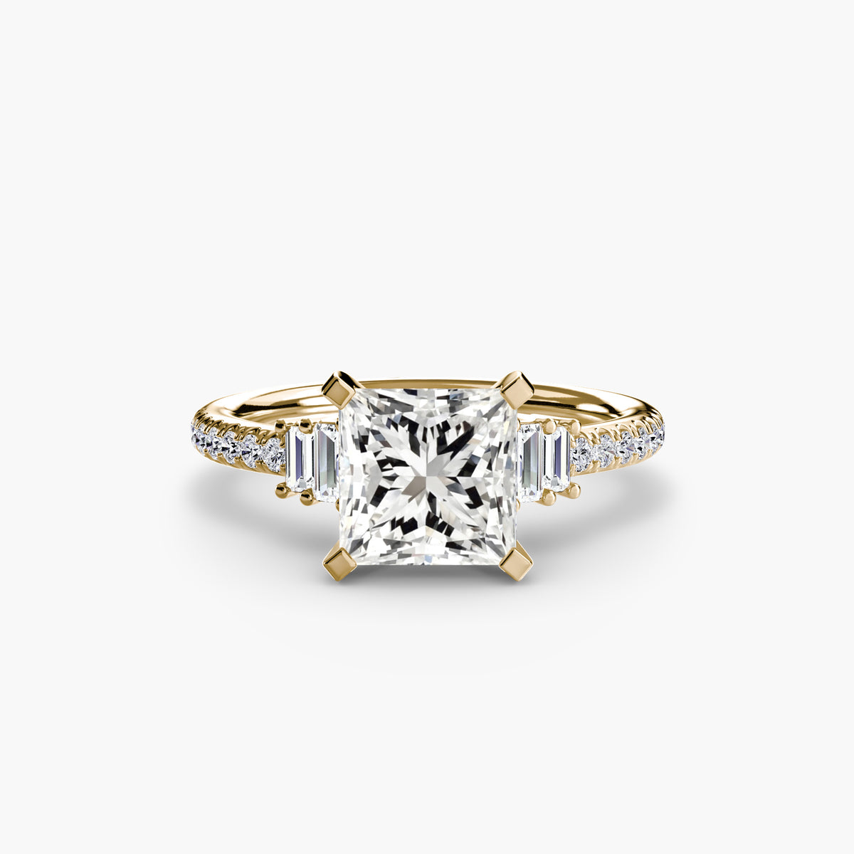 Ring Setting - 18K Yellow Gold (Cushion)