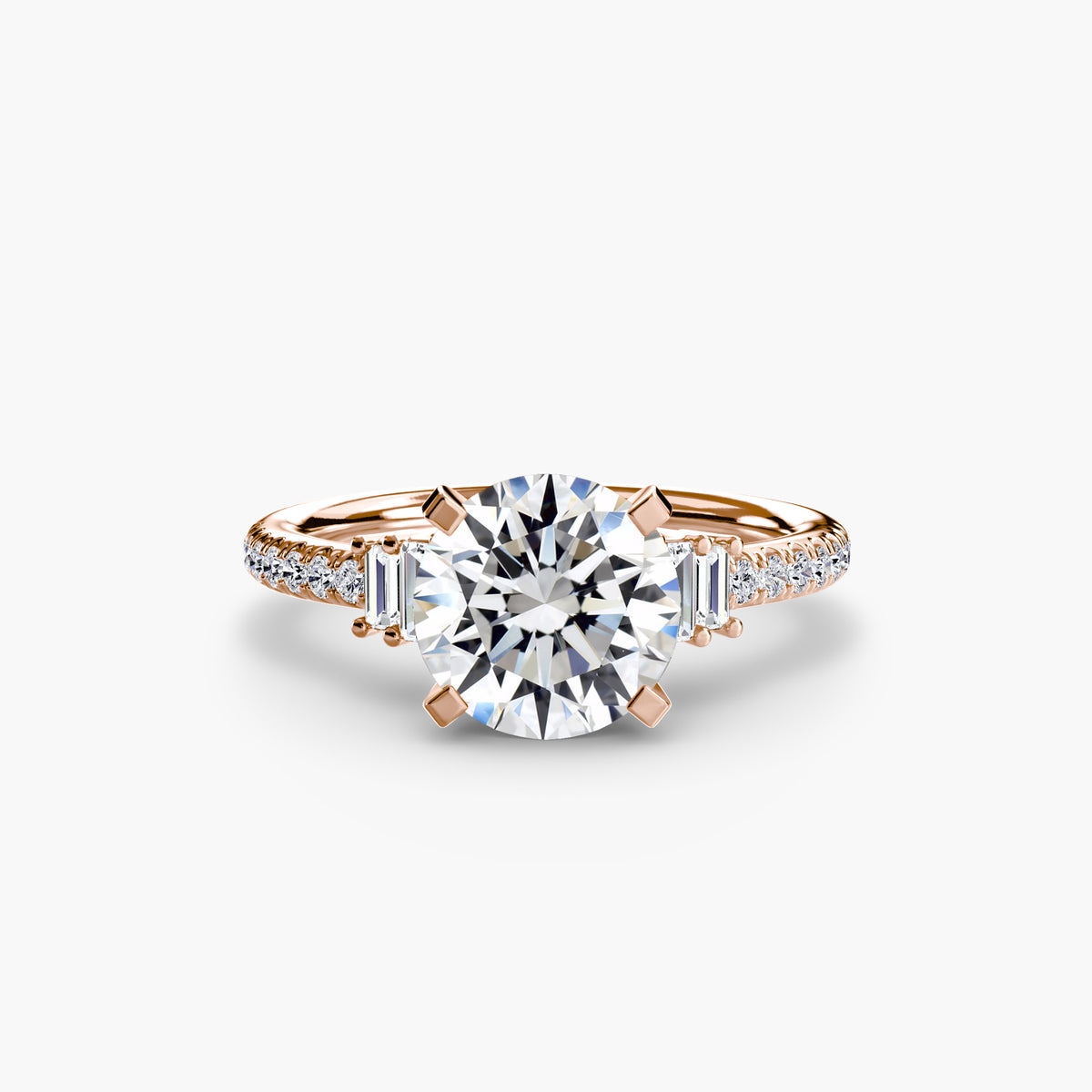 Ring Setting - 18K Rose Gold (Princess)