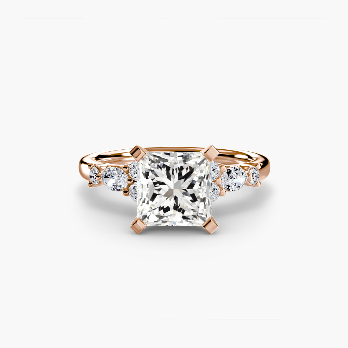 Ring Setting - 18K Rose Gold (Cushion)