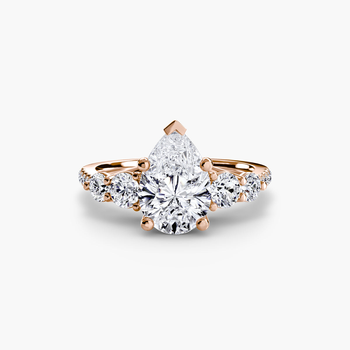 Ring Setting - 18K Rose Gold (Emerald)