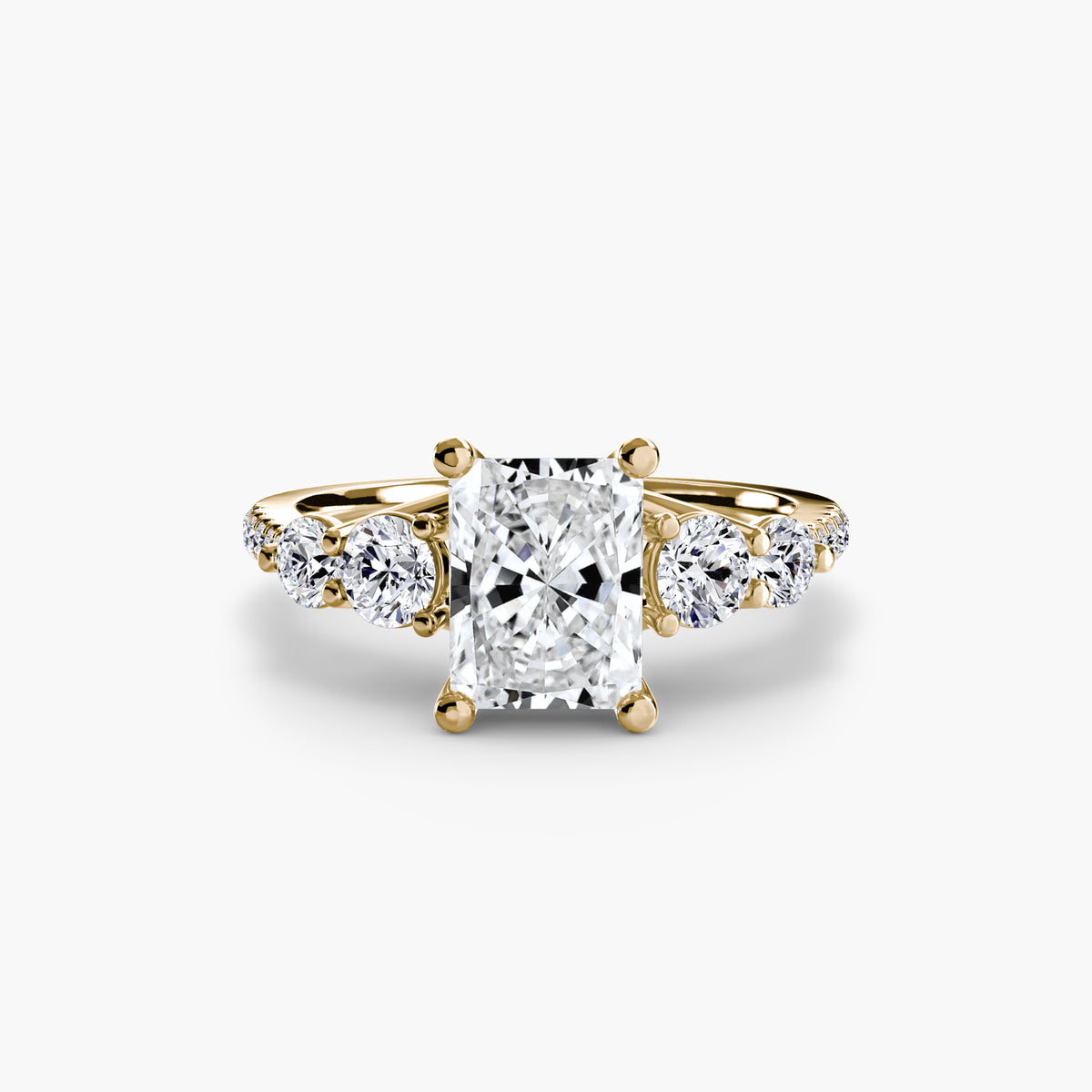 Ring Setting - 18K Yellow Gold (Asscher)