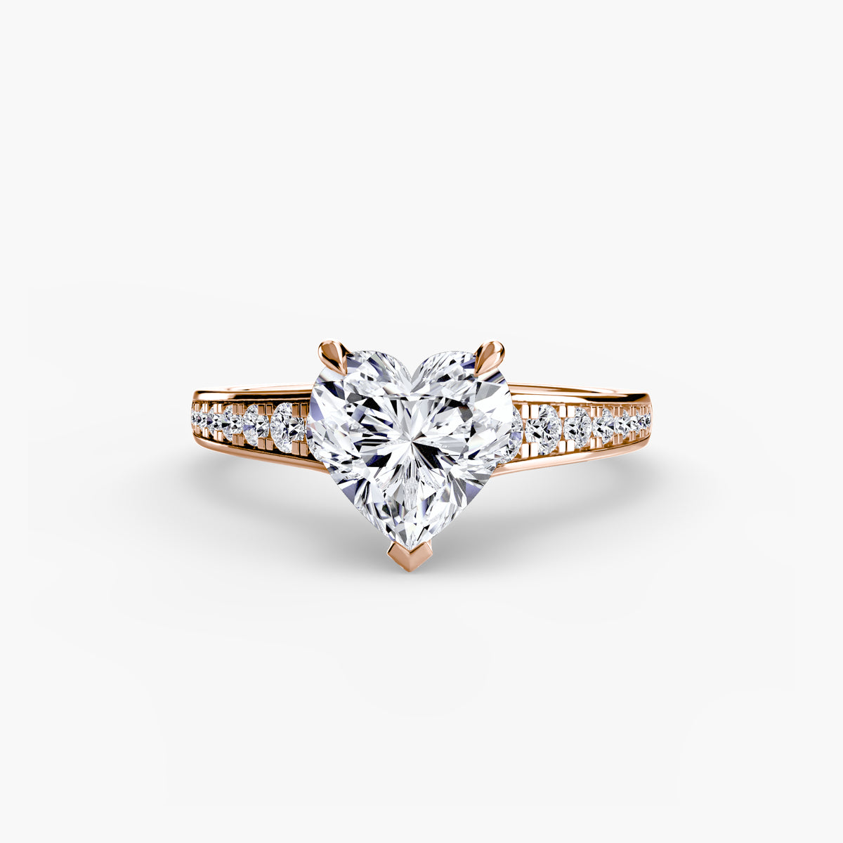 Ring Setting - 18K Rose Gold (Radiant)