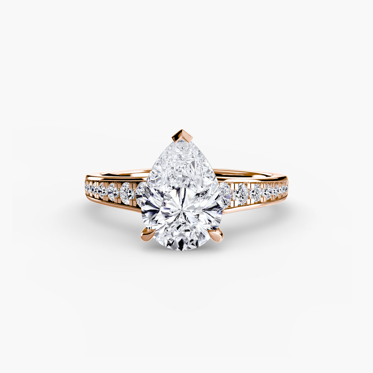 Ring Setting - 18K Rose Gold (Emerald)