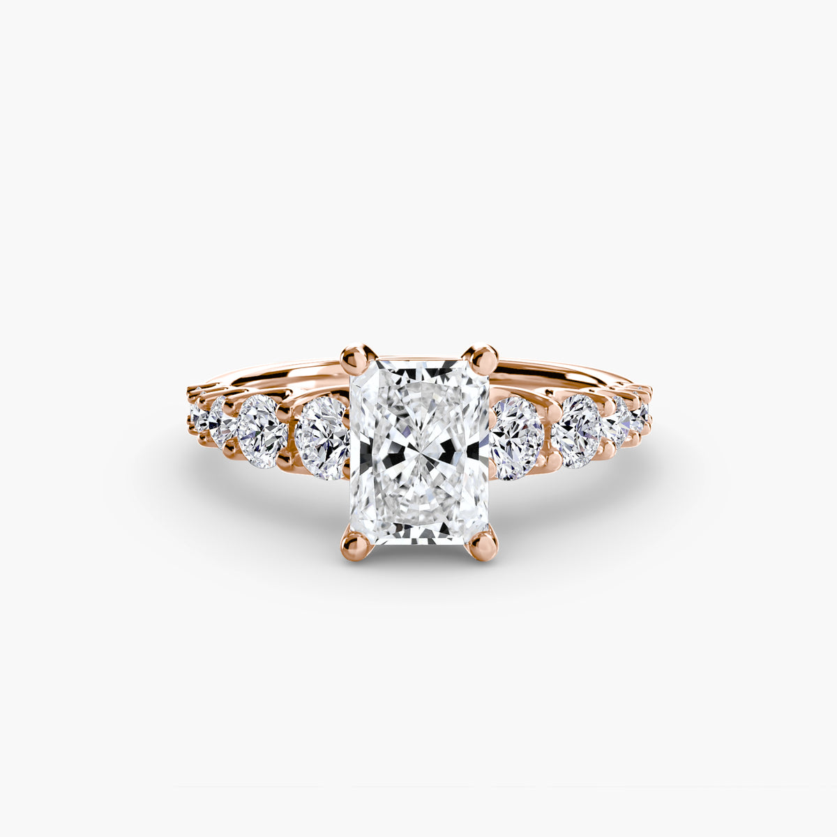 Ring Setting - 18K Rose Gold (Asscher)