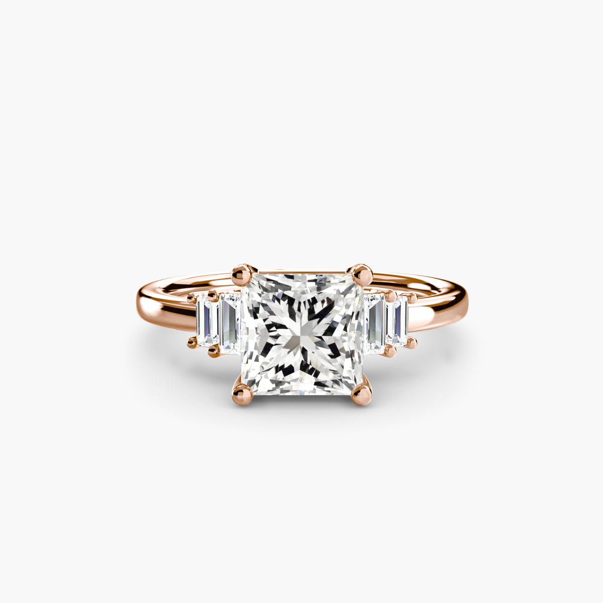 Ring Setting - 18K Rose Gold (Cushion)