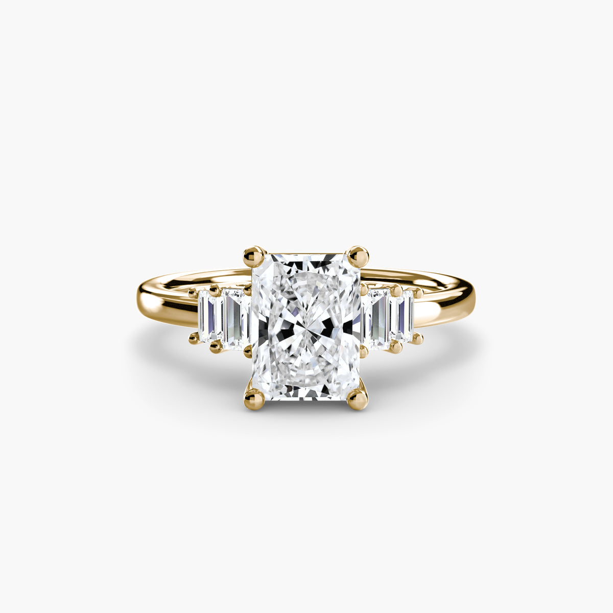 Ring Setting - 18K Yellow Gold (Asscher)
