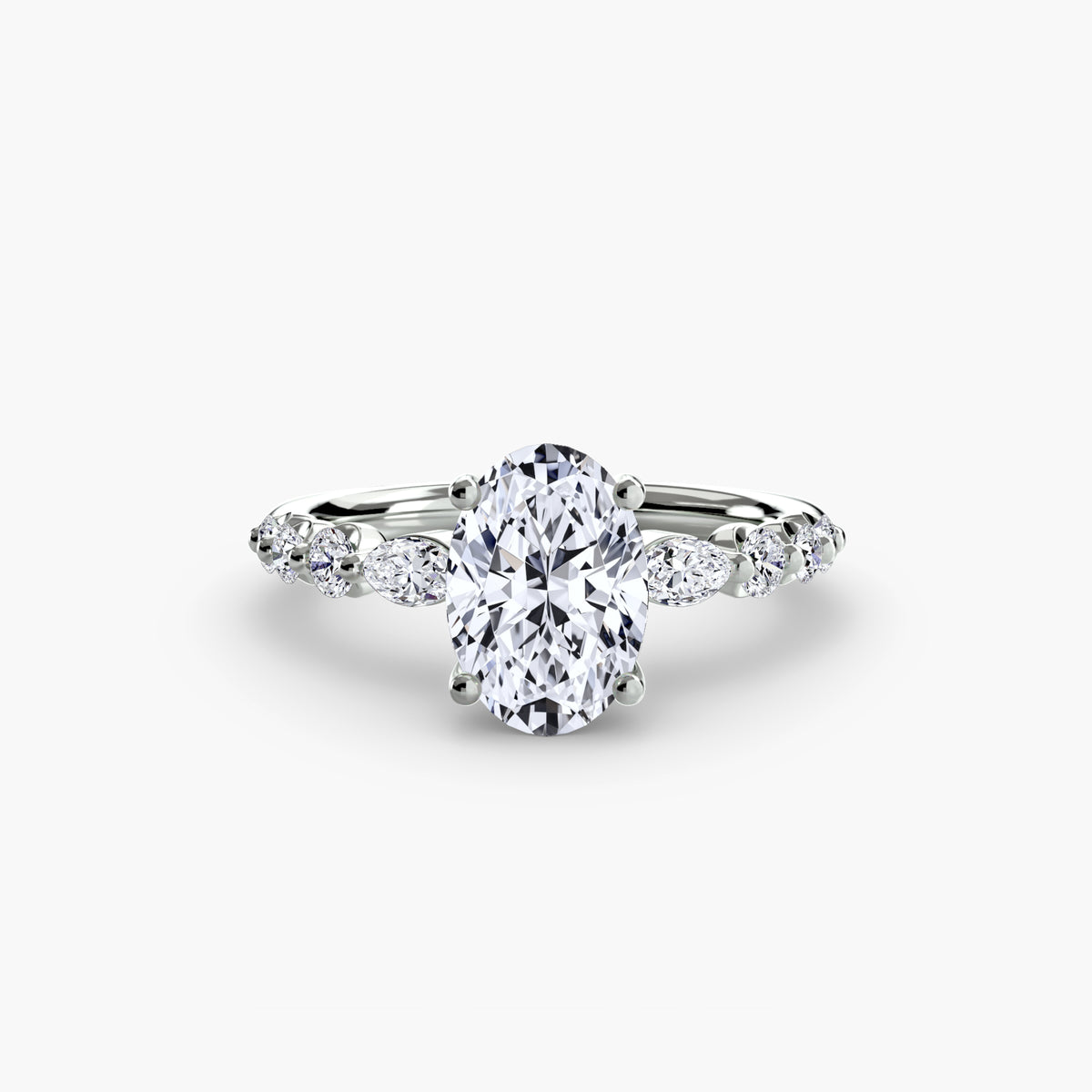 Ring Setting - 950 Platinum (Pear)