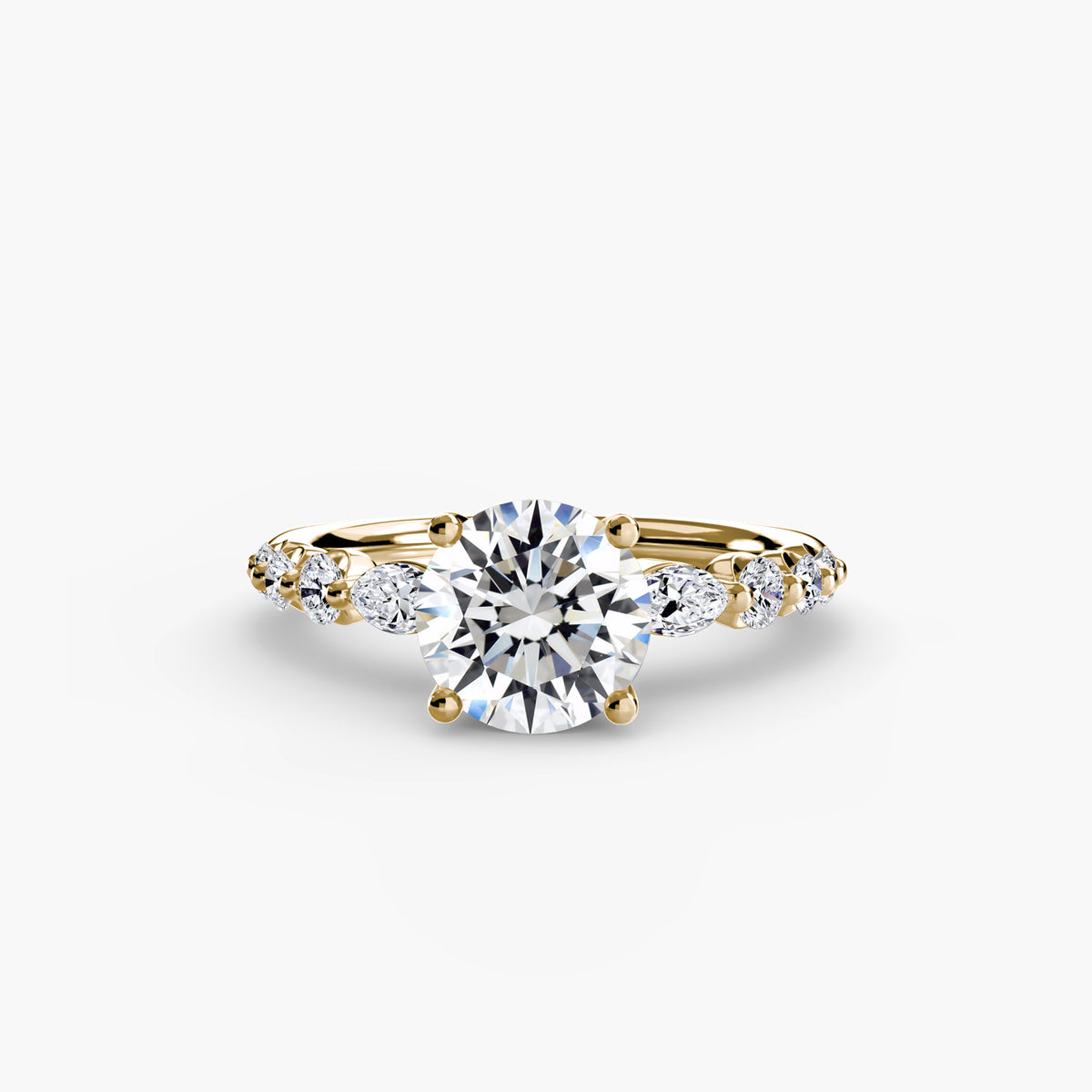 Ring Setting - 18K Yellow Gold (Princess)