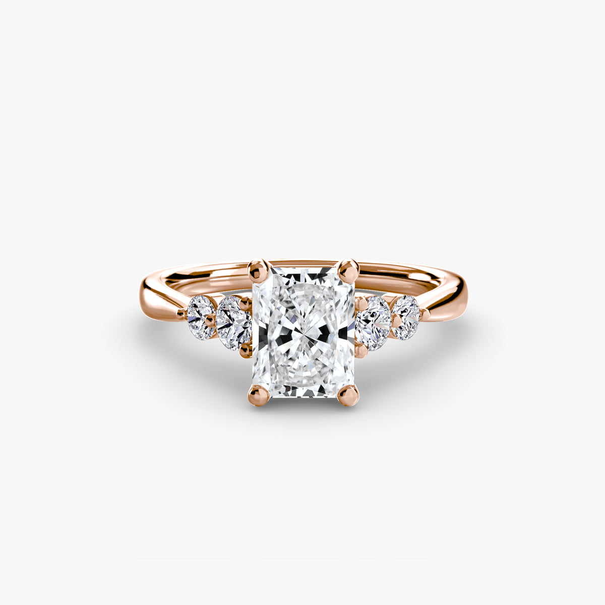 Ring Setting - 18K Rose Gold (Asscher)