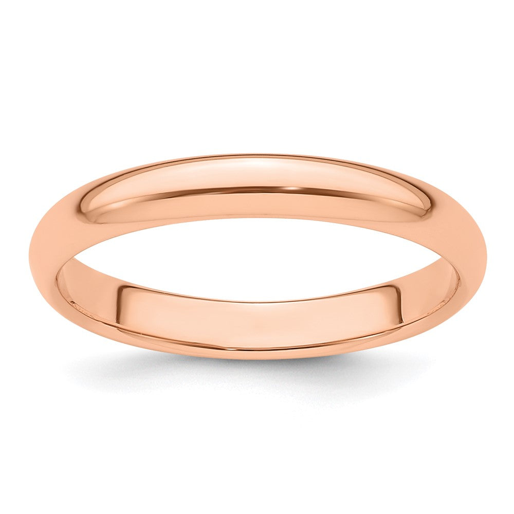 14k Rose Gold 3mm Half Round Band