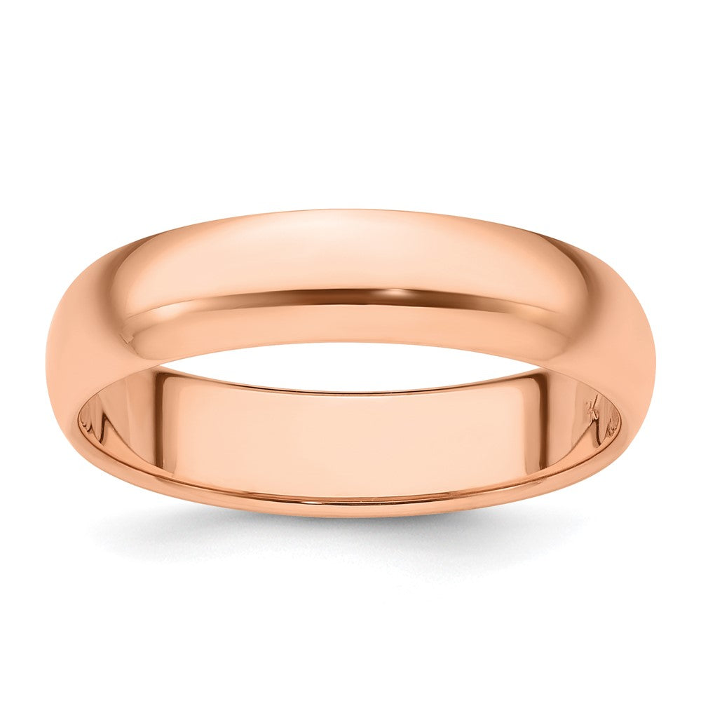 14k Rose Gold 5mm Half Round Band