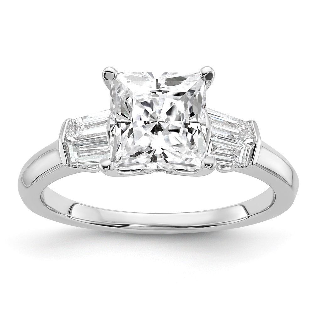 14kw 2ct Cert Lab Grown Dia VS+ F+ Princess Center Comp Eng Ring