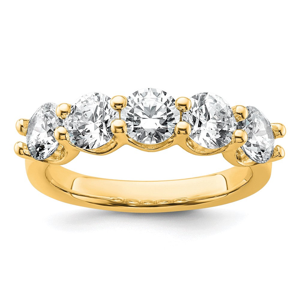 14k 2ct Lab Grown Diamond VS+ F+ Comp 5 Stone Fashion Band