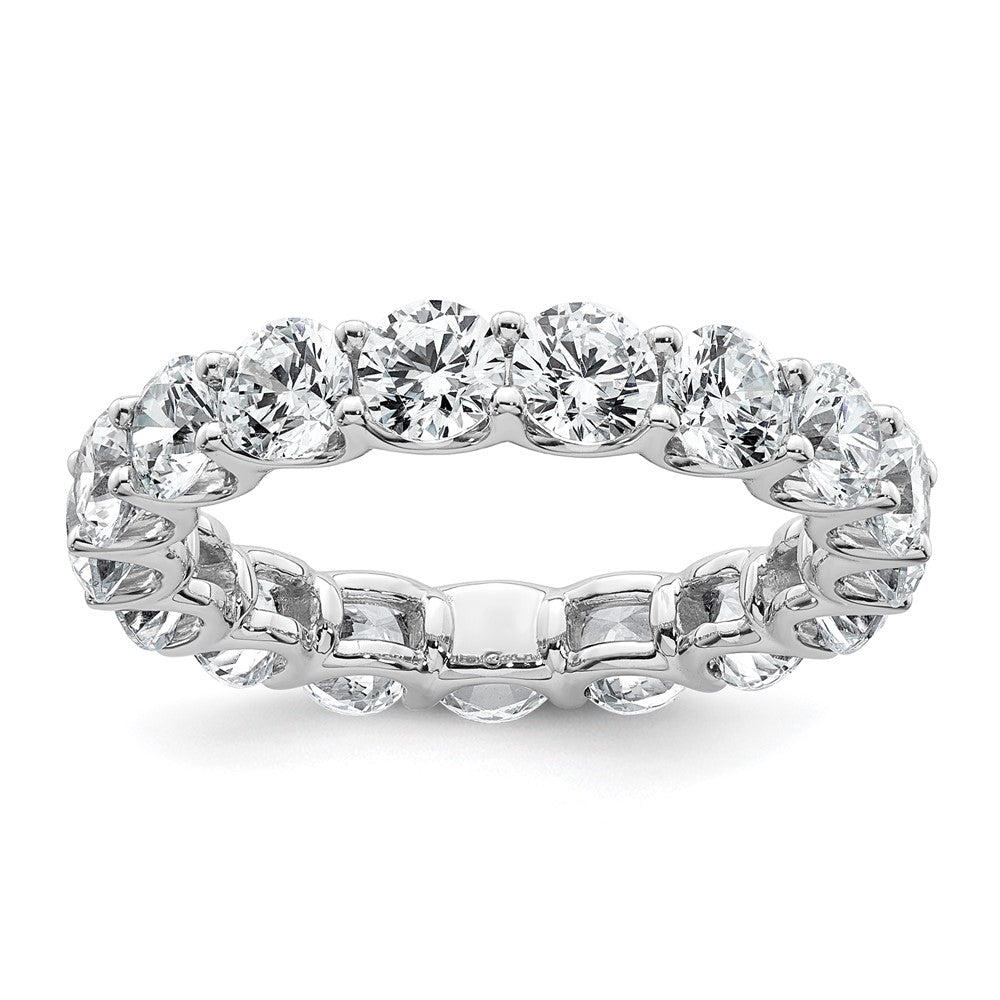 14k White Gold  Round Prong Set Size 8.5 Eternity Band Mounting