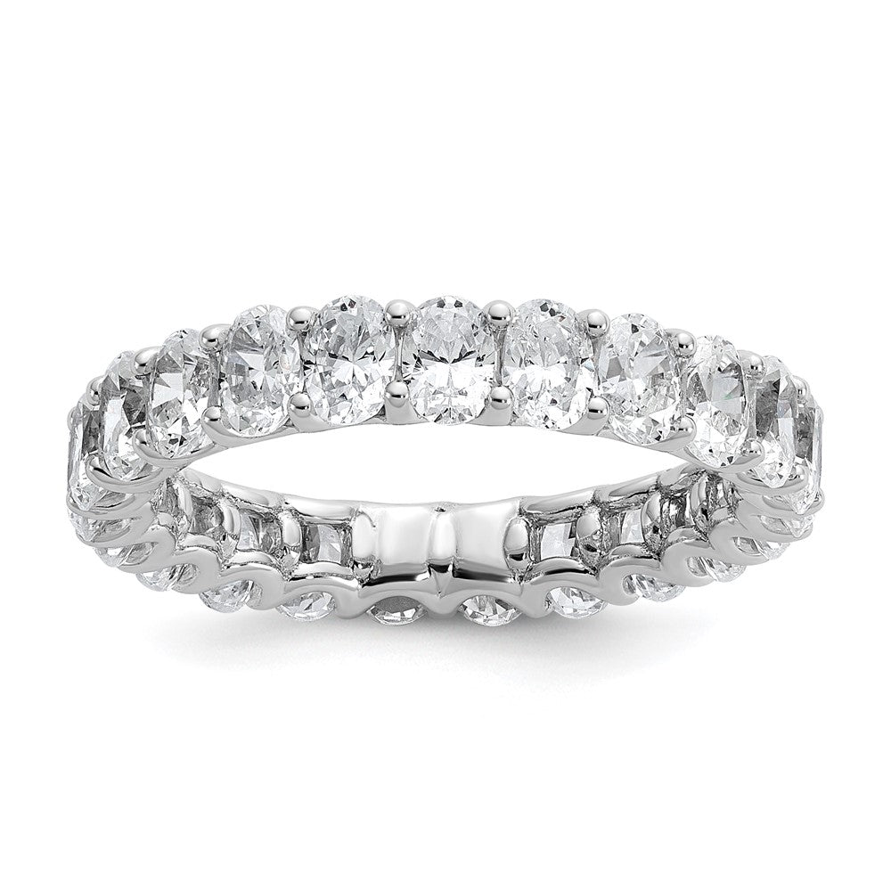 14k 3 carat Lab Grown Diamond VS/SI+ G+ Oval Complete Eternity Band