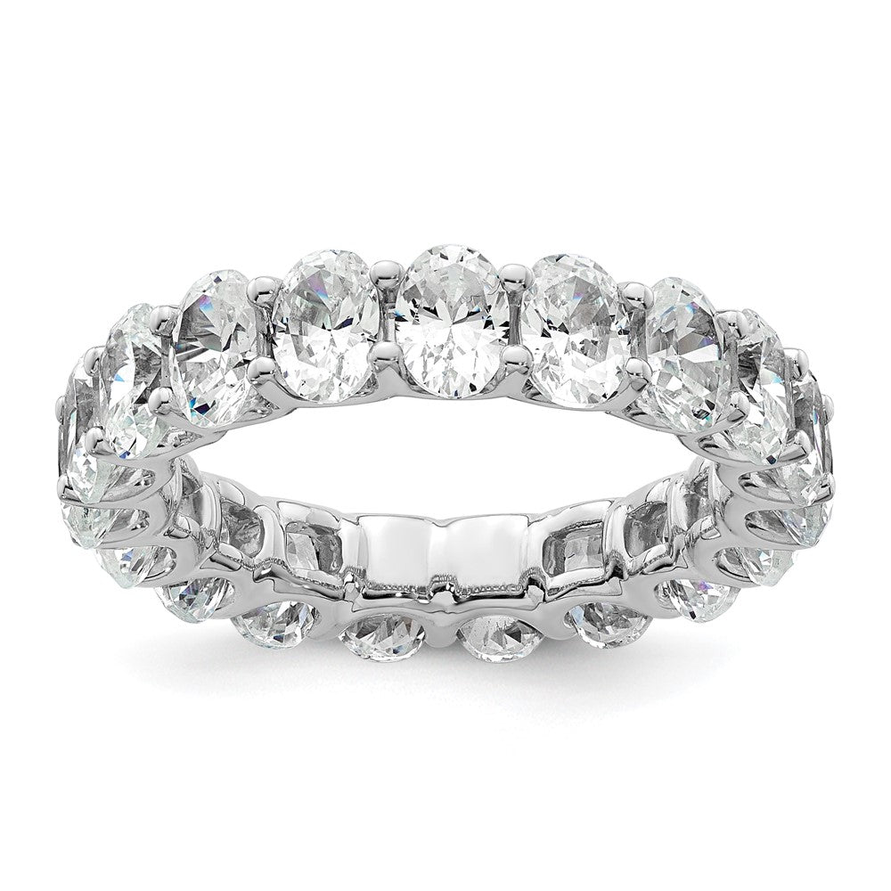 14k 5 carat Lab Grown Diamond VS/SI+ G+ Oval Complete Eternity Band