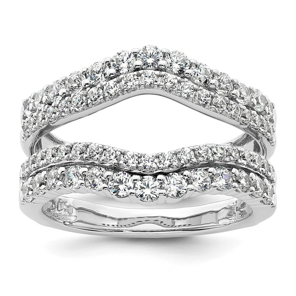 14k White Gold 1 1/4 ct Lab Grown Diamond VS/SI+ G+ Complete Ring Guard