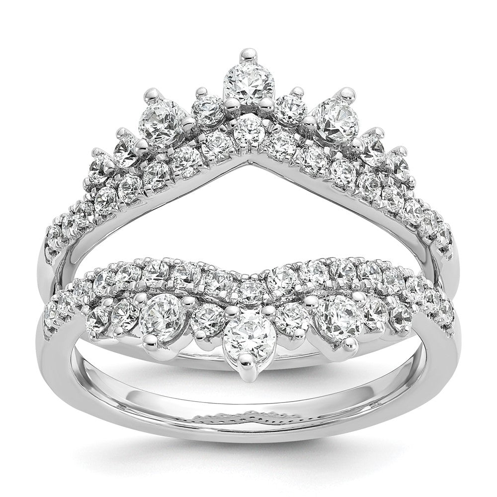 14k White Gold 1 ct Lab Grown Diamond VS/SI+ G+ Complete Ring Guard
