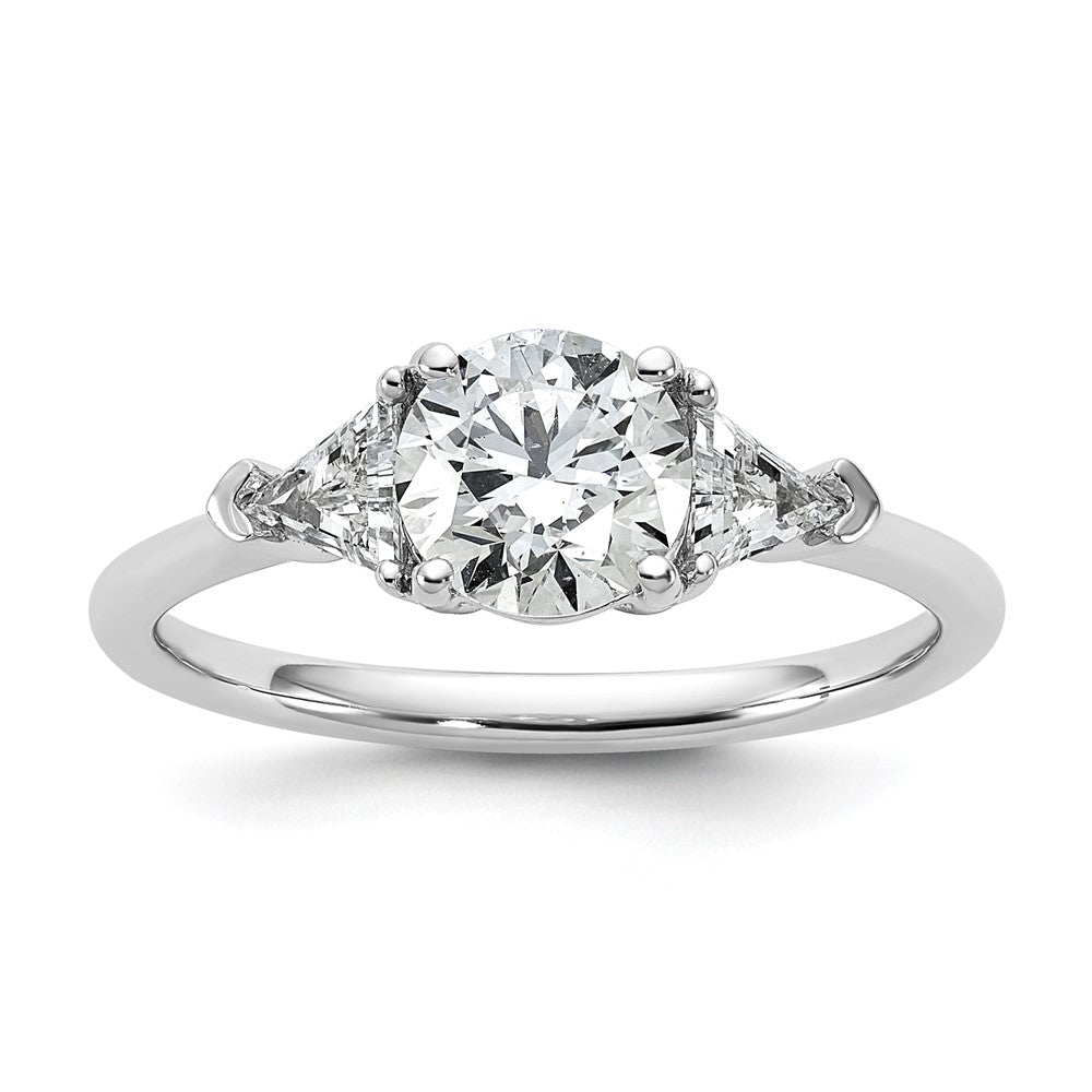 14kw 1 1/2ct Cert Lab Grown Dia VS/SI+ G+ Complete 3 Stone Eng Ring