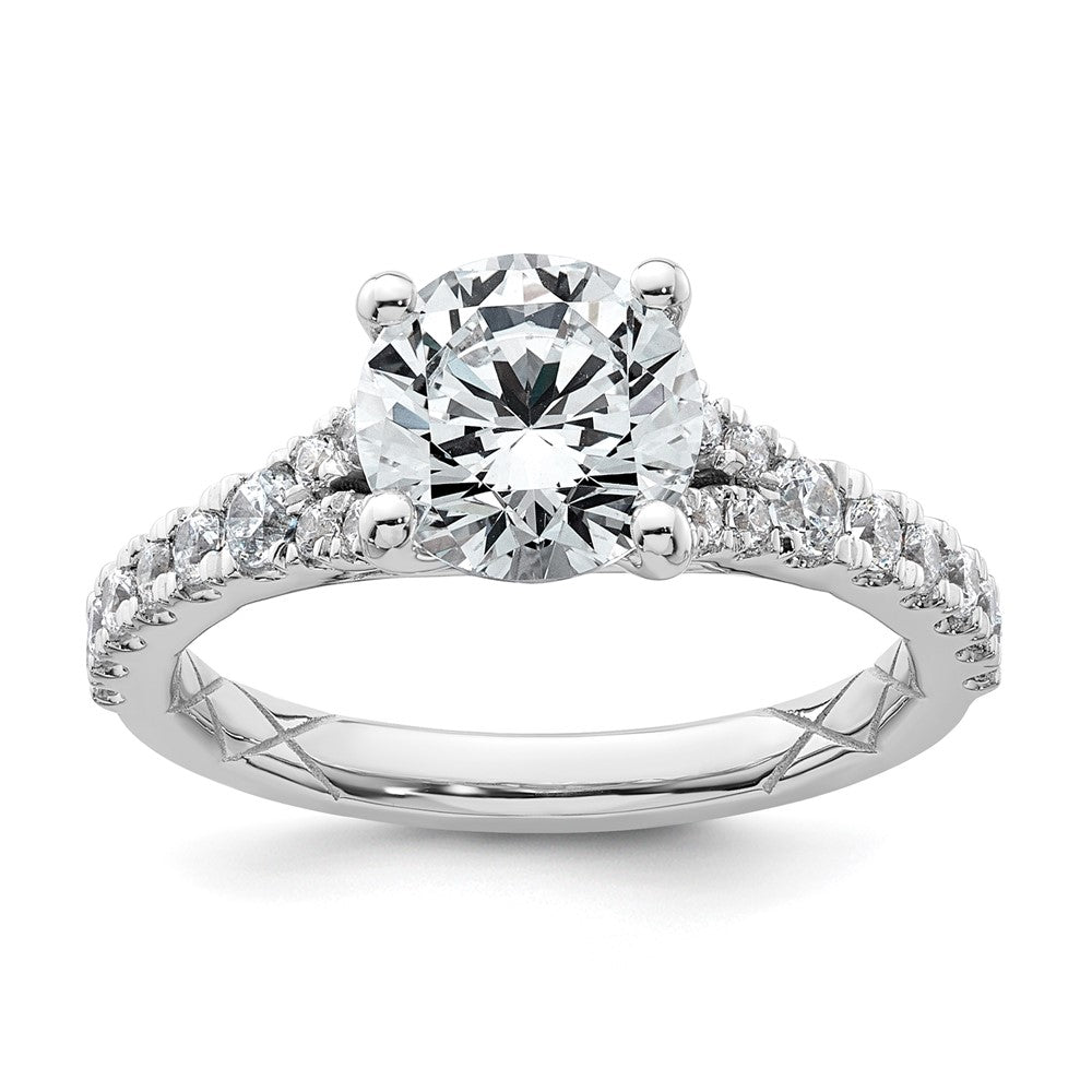 14kw 2 1/2ct Cert Lab Grown Diamond VS/SI+ G+ Round Complete Eng Ring