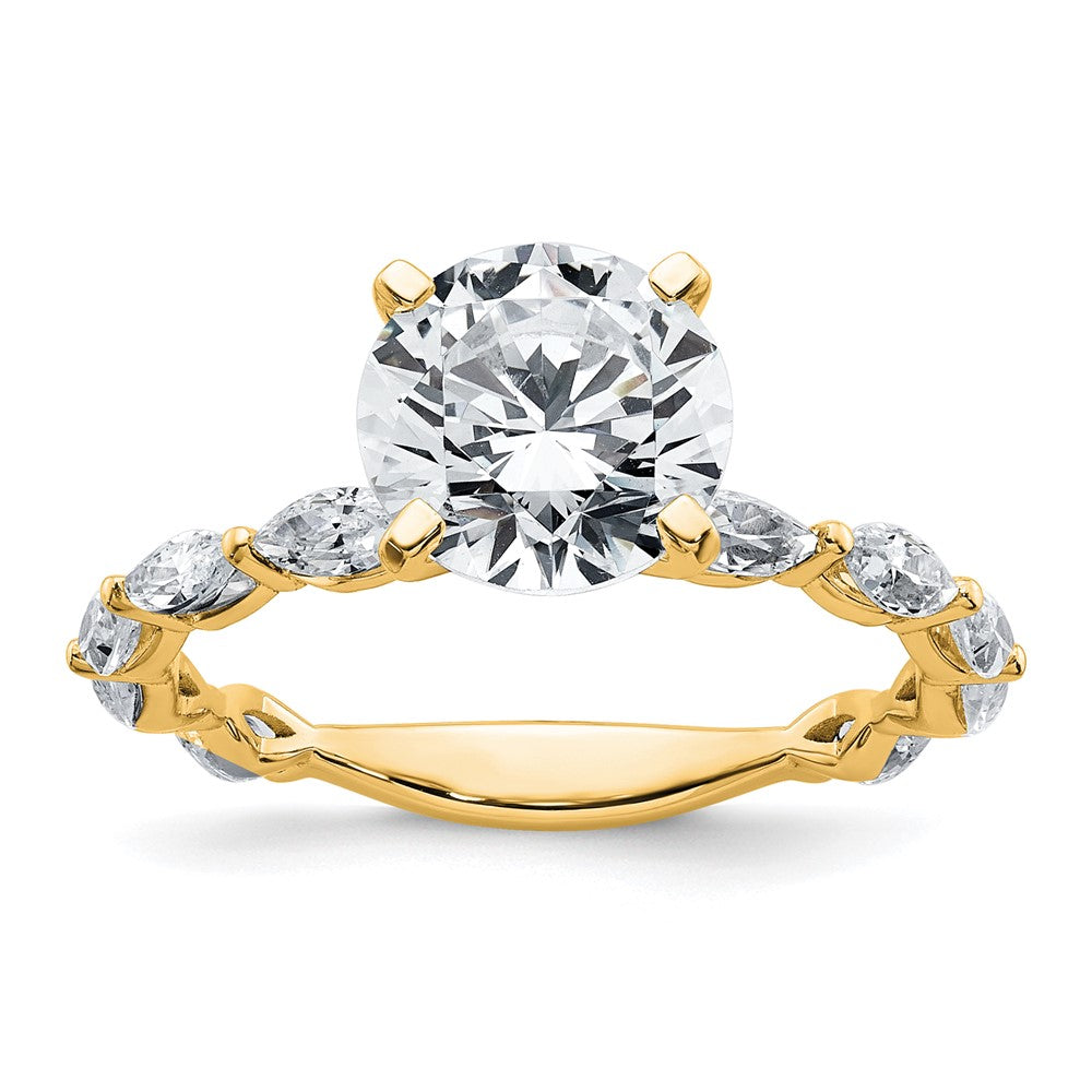 True Origin 14k 5/8 ct Lab Grown Diamond VS+ F+ Round S/M Engagement Ring